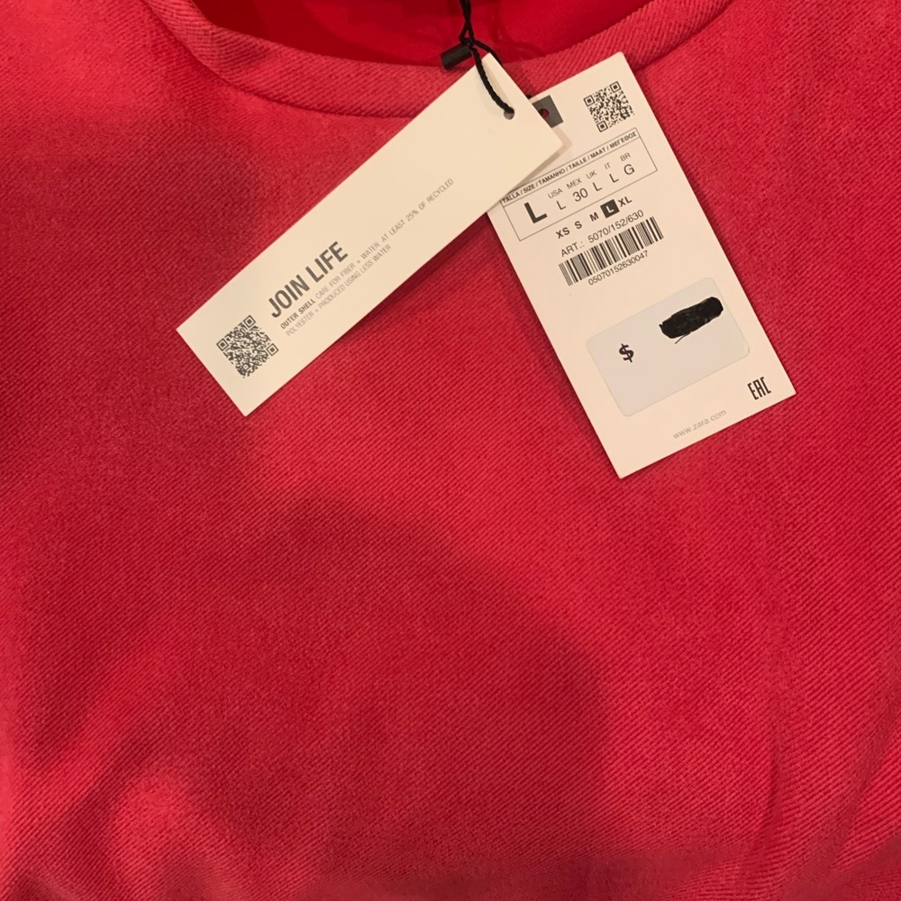 Womens Zara dress. Size: Large-Color: Pink—New With Tags